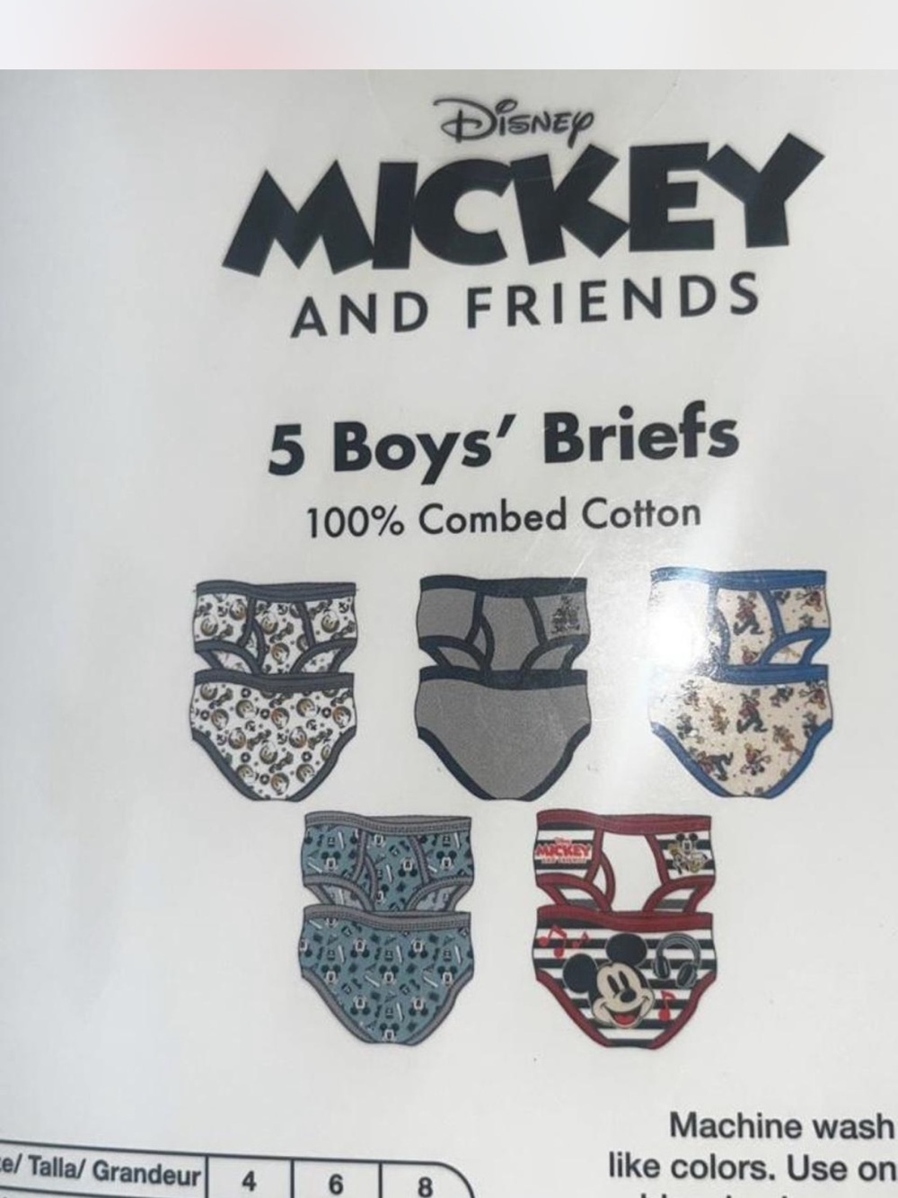 Disney Mickey Mouse and Friends 5 pack underwear Size 8 !! - Picture 5 of 7